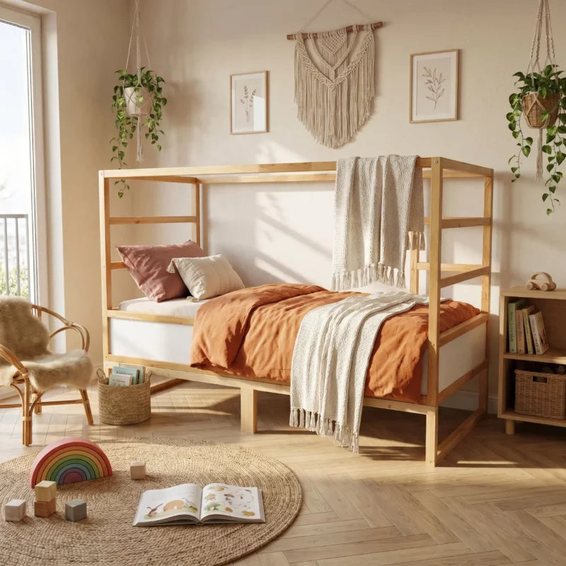IKEA KURA Bett Betterhöhung NestUp Podest Naturholz