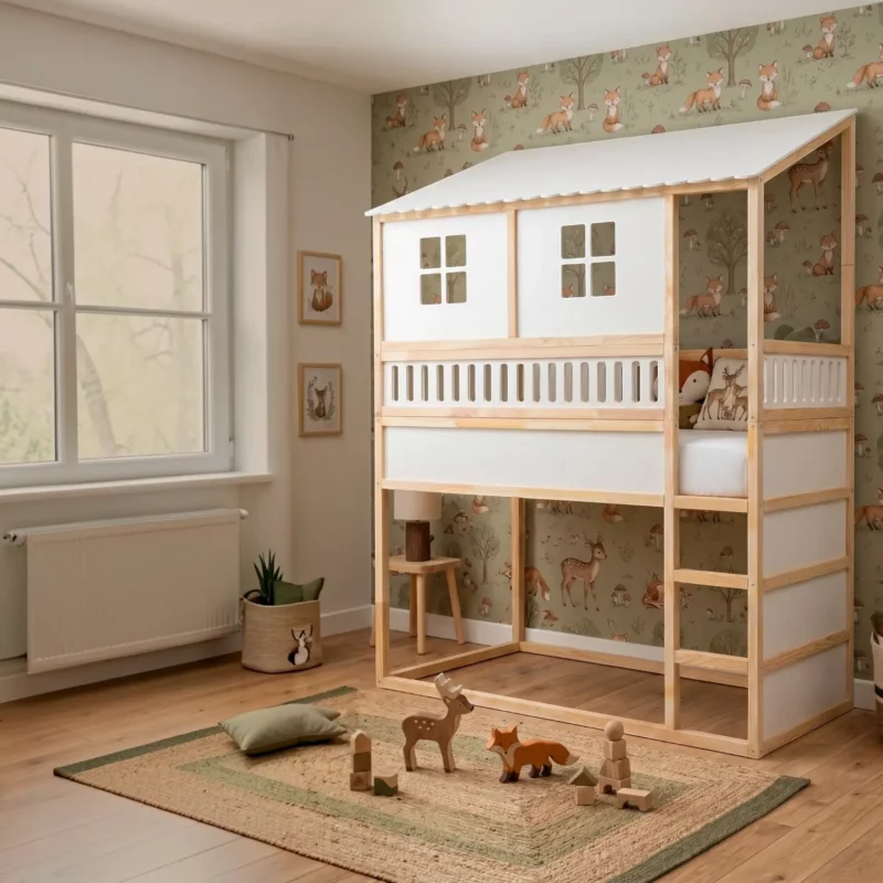 IKEA KURA Bett Hausbett mit Fenstern Little Mountain Plus