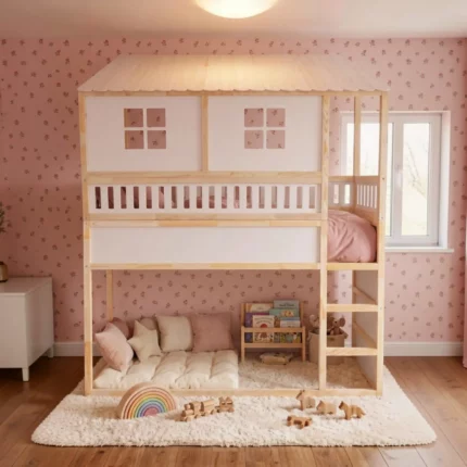 IKEA KURA Bett Hausbett mit Fenstern Little Mountain Plus