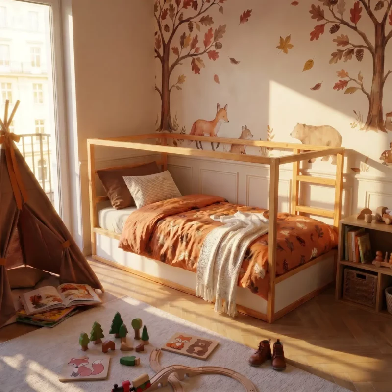 IKEA KURA Bett Hausdach Kinderbett Rainbow Standard - vorher
