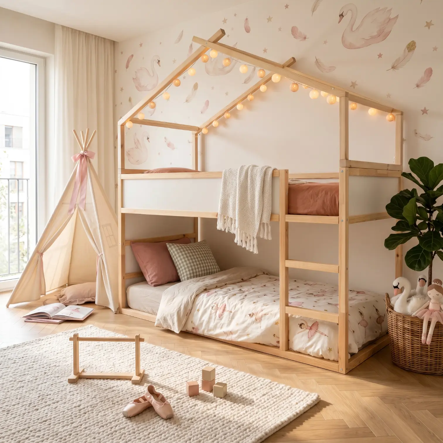 IKEA KURA Bett Hausdach Rainbow Plus