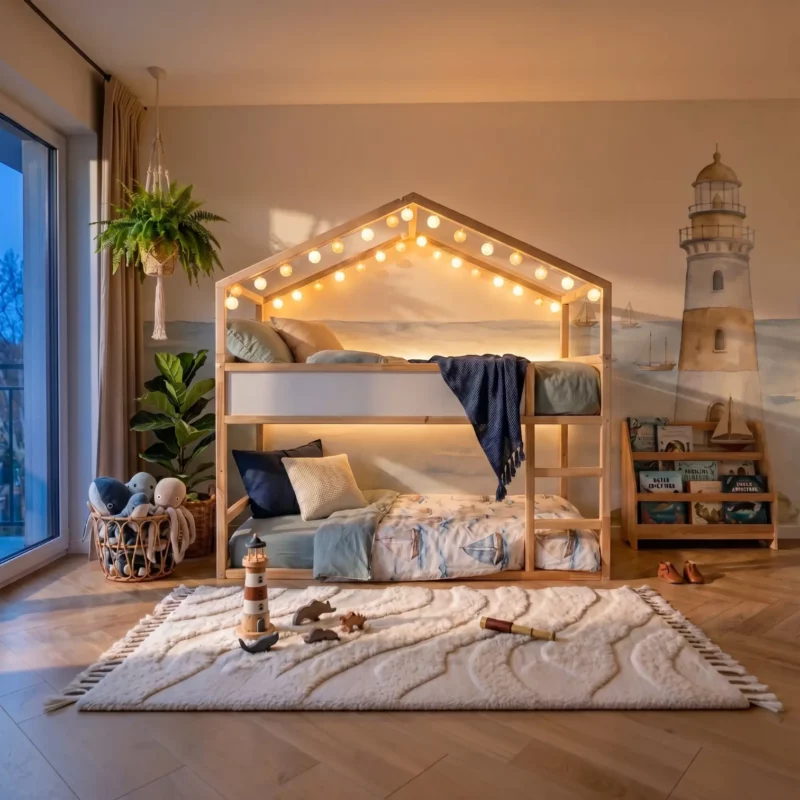 IKEA KURA Bett Hausdach Scandinavian Cliff Plus - nachher