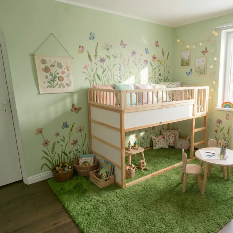 IKEA KURA Bett Holztür MUMU MIDI