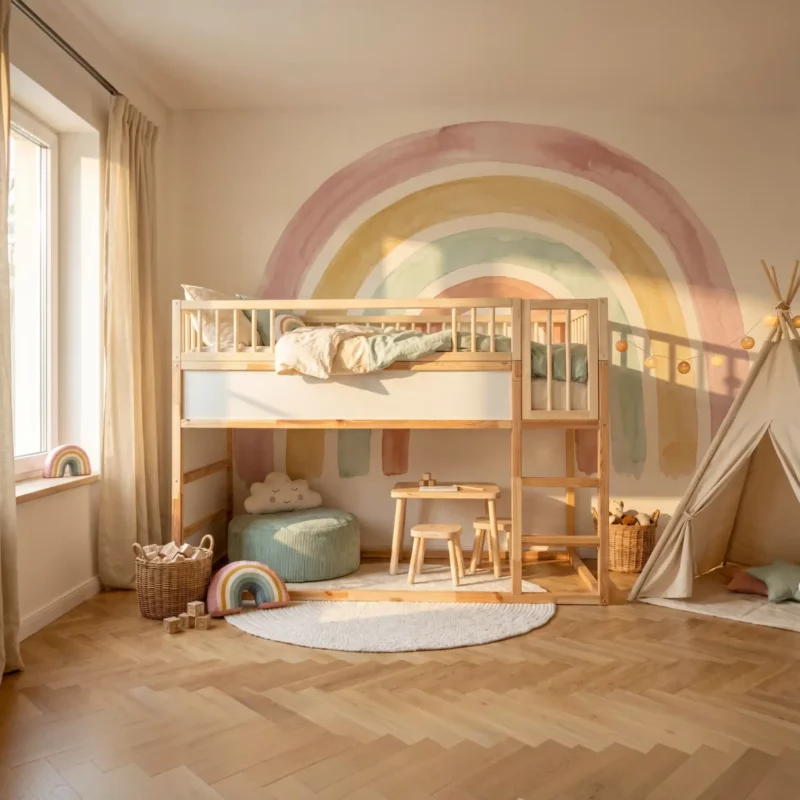 IKEA KURA Bett Holztür MUMU MIDI