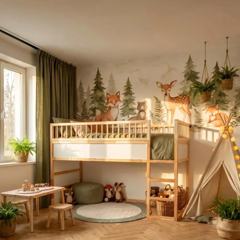 IKEA KURA Bett Holztür MUMU MIDI - vorher