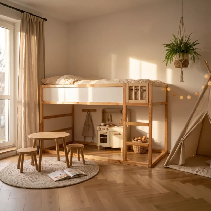 IKEA KURA Bett Holztür MUMU MINI