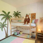 IKEA KURA Bett Obere Absturzsicherung RONA DUO 165×90 mit runden Holzsprossen