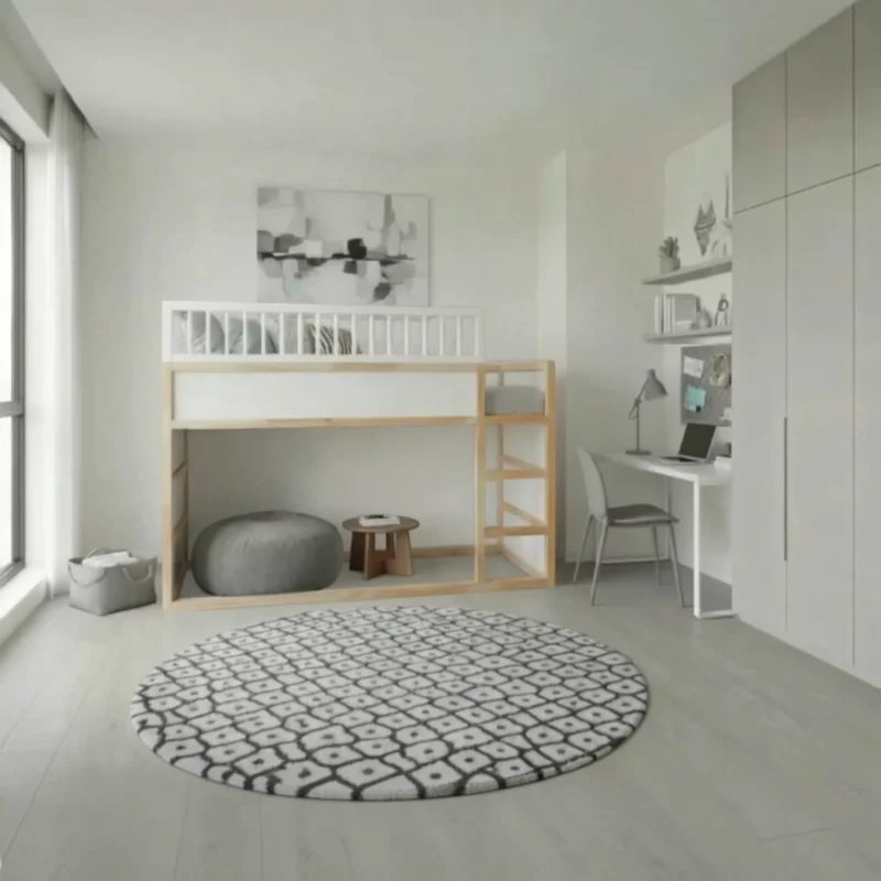 IKEA KURA Bett Obere Absturzsicherung RONA DUO 165×90 mit runden Holzsprossen