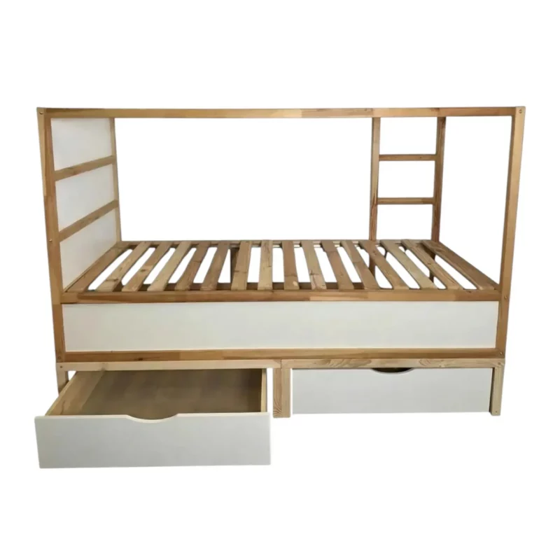 IKEA KURA Bett Podest mit 2 Schubladen NestUp Storage Weiße Front