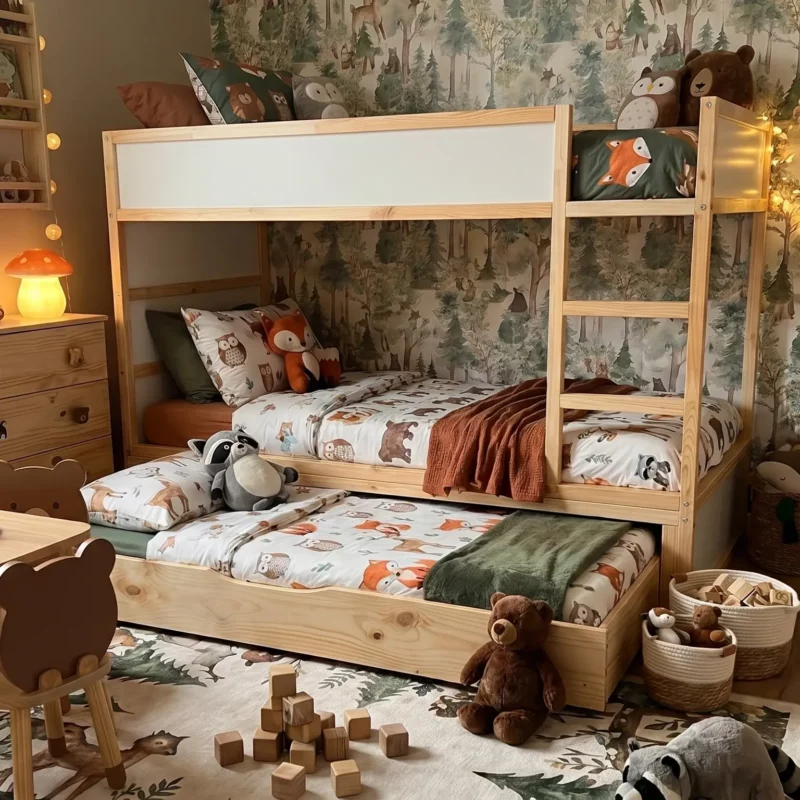 IKEA KURA Bett Schlafschublade 2in1 90x180 NestUp Sleep Naturholz