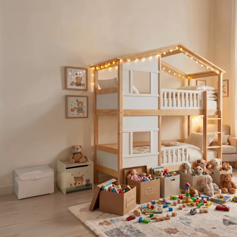 IKEA KURA Bett Schubladen Set Solani Box Front Weiß - vorher