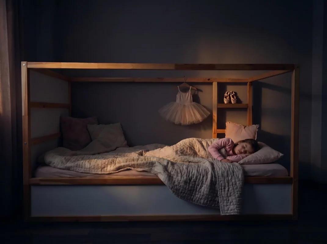 IKEA KURA Bett Schutzbarrieren Unten NIVO DUO 90+90 - vorher