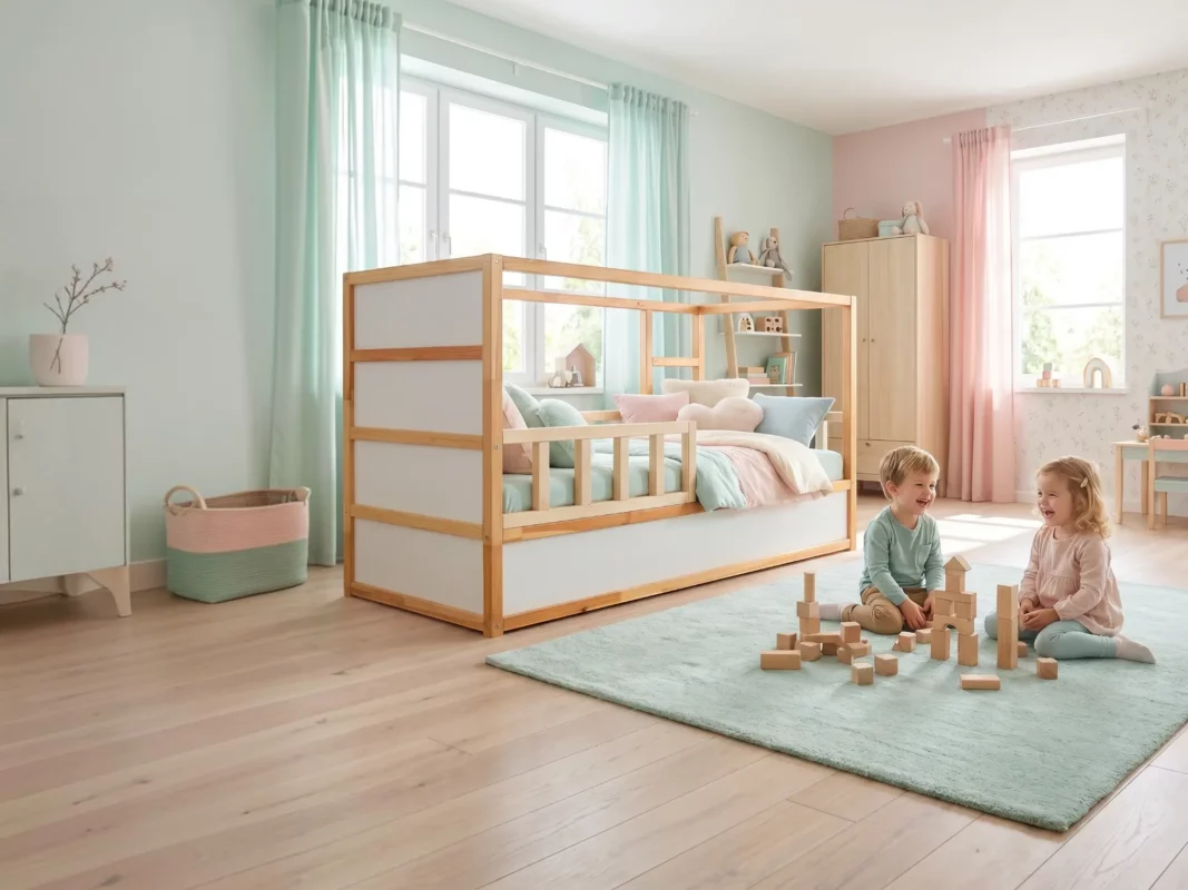 IKEA KURA Bett Schutzbarrieren Unten NIVO TRE 3-teilig - nachher