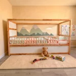 IKEA KURA Bett Schutzgitter mit runden Sprossen ROLO DUO 165×90