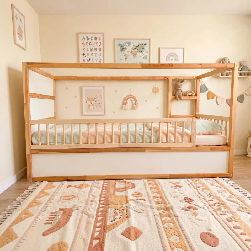 IKEA KURA Bett Schutzgitter mit runden Sprossen ROLO DUO 165×90