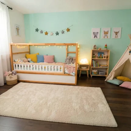 IKEA KURA Bett Untere Absturzsicherung VELO 165 aus Holz und MDF