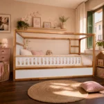 IKEA KURA Bett Untere Absturzsicherung VELO DUO 165×90 aus Holz und MDF