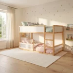 IKEA KURA Bett Untere Absturzsicherung VELO DUO 90×90 aus Holz und MDF