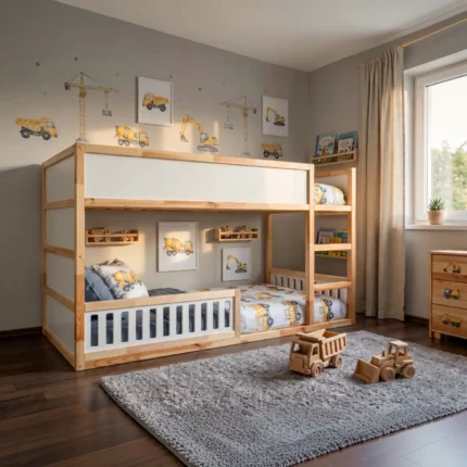 IKEA KURA Bett Untere Absturzsicherung VELO DUO 90×90 aus Holz und MDF