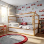 IKEA KURA Bett Untere Absturzsicherung VELO TRE 165×90×90 aus Holz und MDF