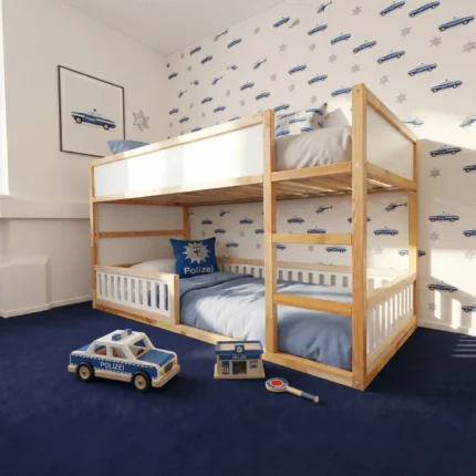 IKEA KURA Bett Untere Absturzsicherung VELO TRE 200×90×90 aus Holz und MDF