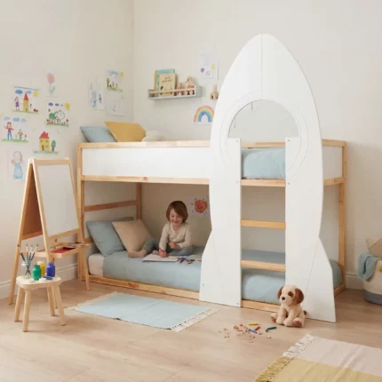 IKEA Kura Bett Rakete RAKETE Dekorative Seitenverkleidung Weiß