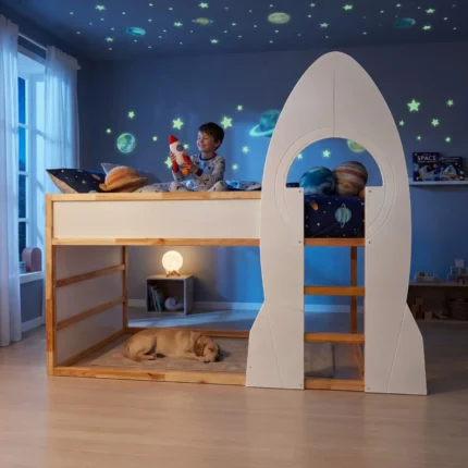 IKEA Kura Bett Rakete RAKETE Dekorative Seitenverkleidung Weiß