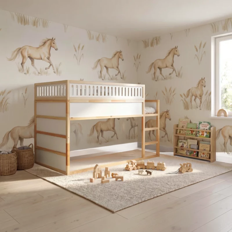 IKEA KURA Bett Obere Absturzsicherung VILO DUO 165×90 aus Holz und MDF