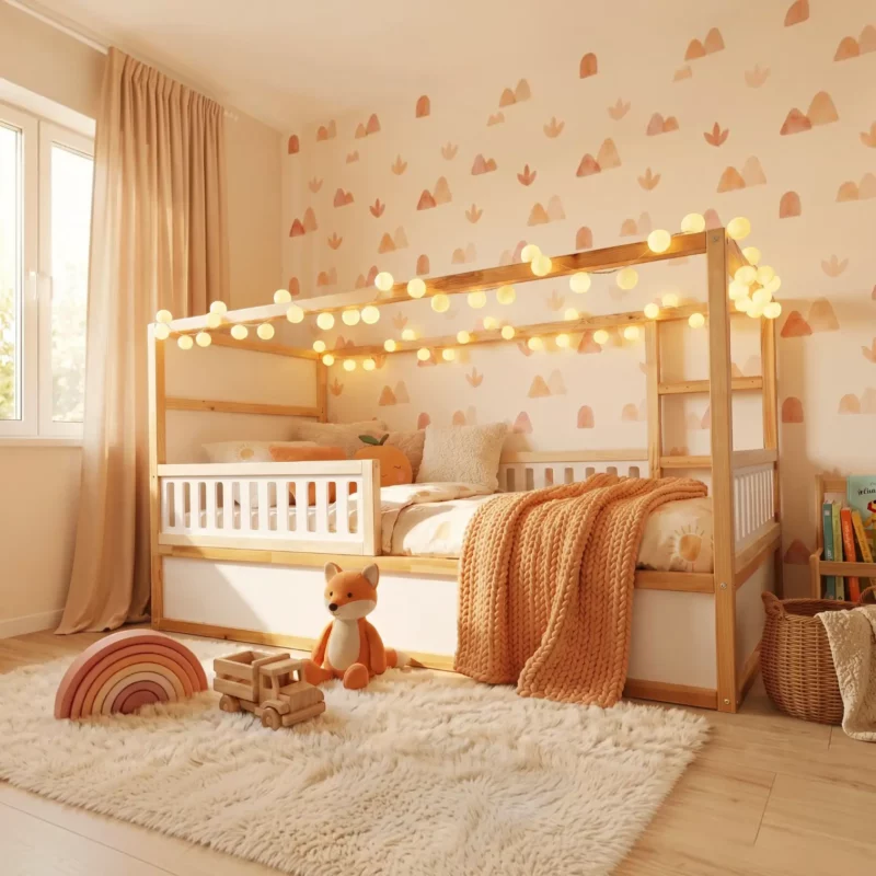 IKEA KURA Bett Untere Absturzsicherung VELO TRE 165×90×90 aus Holz und MDF