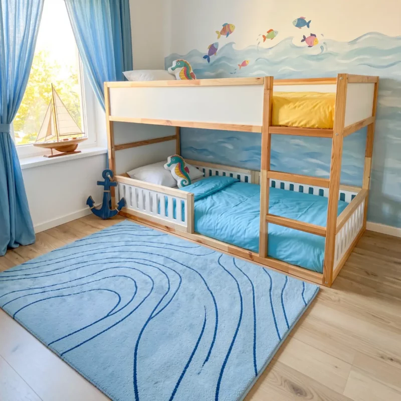 IKEA KURA Bett Untere Absturzsicherung VELO TRE 200×90×90 aus Holz und MDF