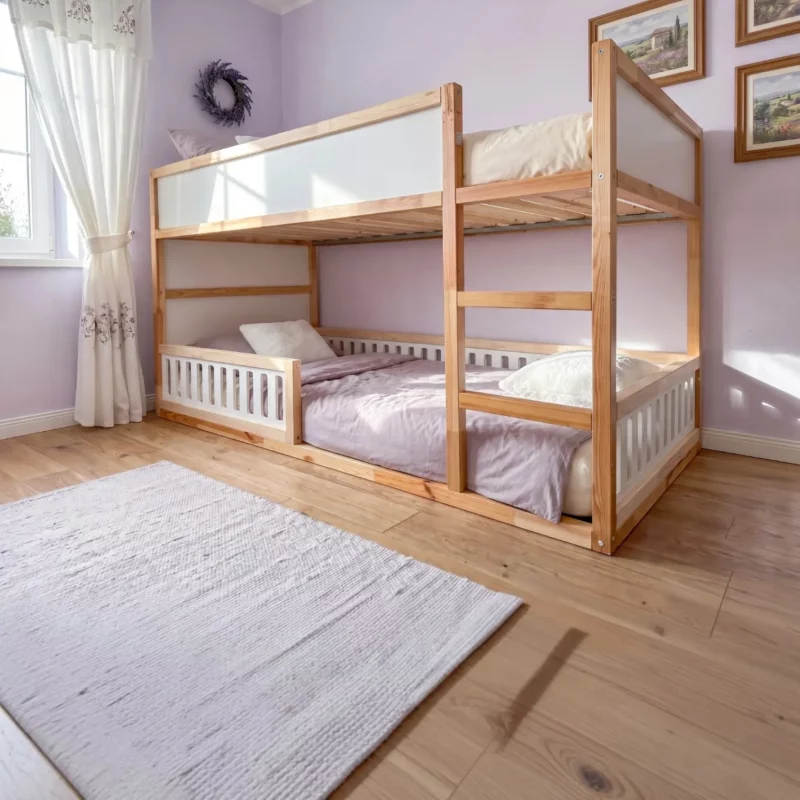 IKEA KURA Bett Untere Absturzsicherung VELO TRE 200×90×90 aus Holz und MDF