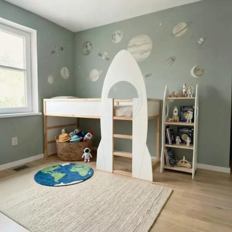 IKEA Kura Bett Rakete RAKETE Dekorative Seitenverkleidung Weiß