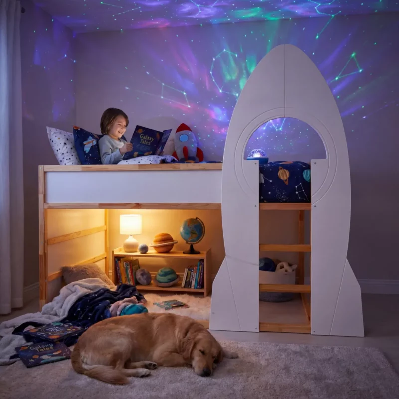 IKEA Kura Bett Rakete RAKETE Dekorative Seitenverkleidung Weiß