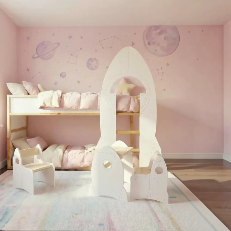 IKEA Kura Bett Rakete RAKETE Dekorative Seitenverkleidung Weiß