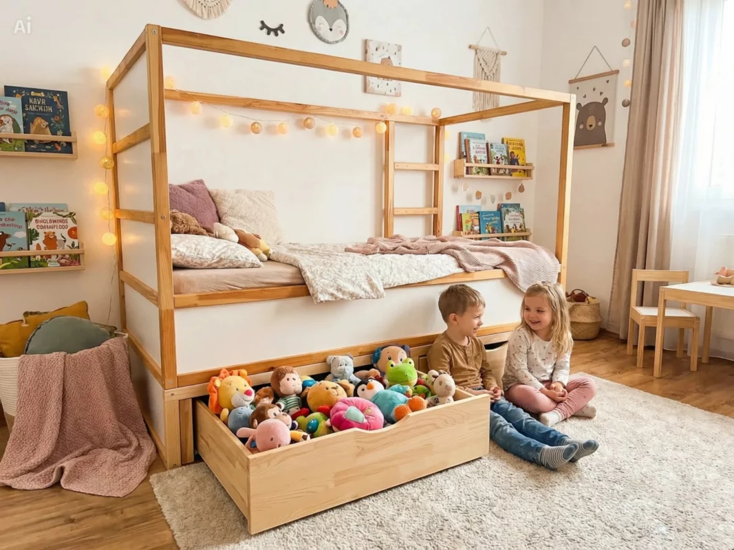 Das IKEA KURA Bett an den Alltag des Kindes anpassen